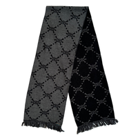 Angel Monogram Scarf - Black/Grey