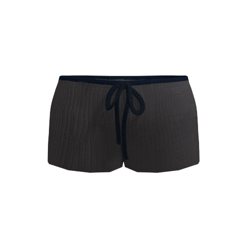 Angel99 Rib Knit Shorts - Navy Grey