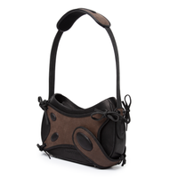 Isotope Leather Bag - Charcoal/Brown