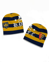 
              REM Rugby Striped Beanie
            