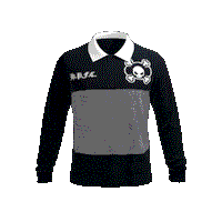 
              GAME OVER Knit Rugby - Black/Grey
            