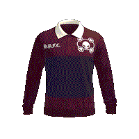 
              GAME OVER Knit Rugby - Red/Purple
            