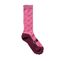 H99 ☆ Monogram ☆ Mary Jane Socks - Pink