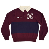 
              GAME OVER Knit Rugby - Red/Purple
            