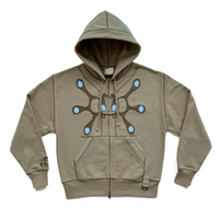 Angel99 Zip-Up Hoodie - Beige