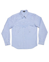 
              Angel99 Button Up - Blue Pinstripe
            