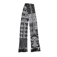 
              Mohair Zipper Scarf - Black/Grey
            
